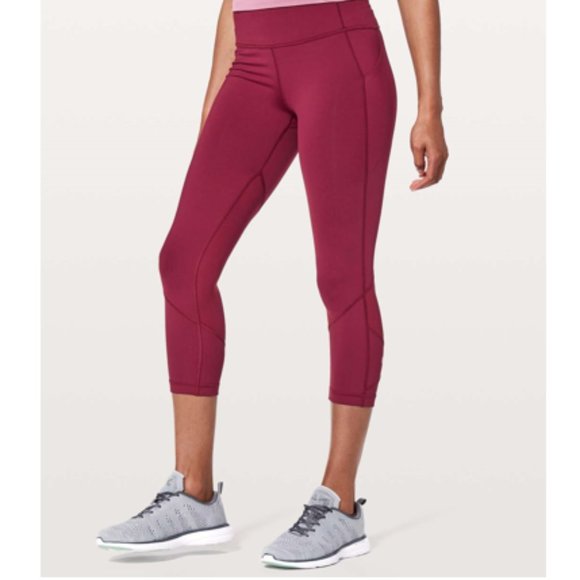 Lululemon Pace Rival Crop *22" in Ruby Wine - Picture 2 of 7